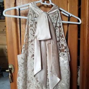 Laundry by ShelliSegal Metallic Lace Trapeze Dress